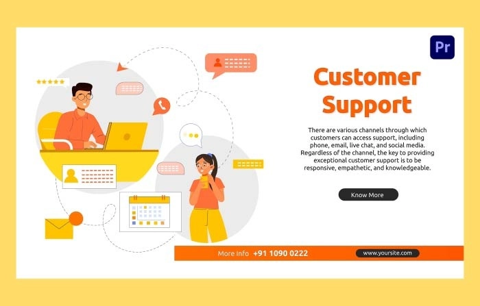 Customer Support Explainer Premiere Pro Template