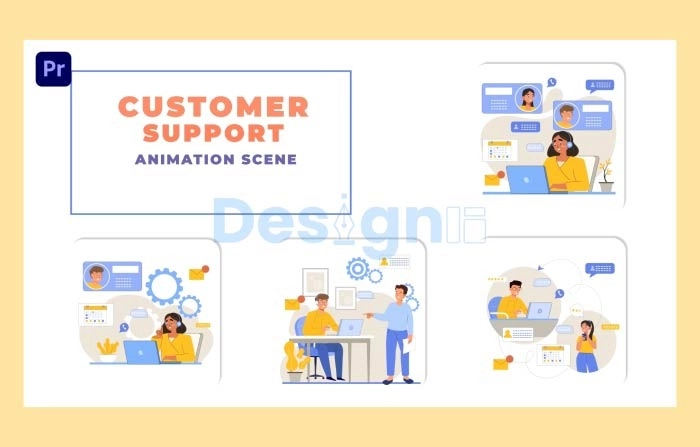 Customer Support Premiere Pro Animation Scene
