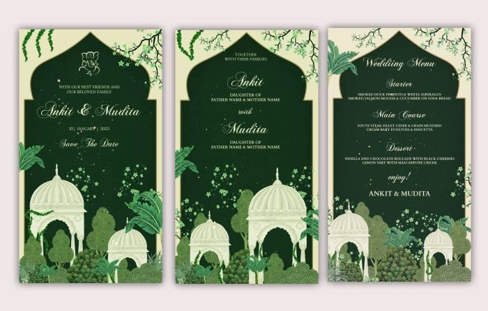Customize Wedding Invitation Instagram Story After Effects Template