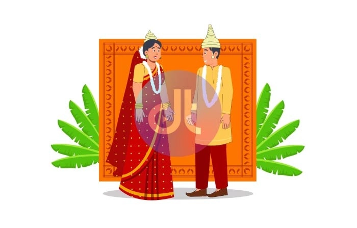 Cute Bengali Wedding Animation Scene