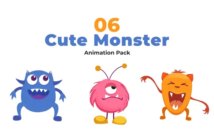 Cute Monster Flat Character Animation