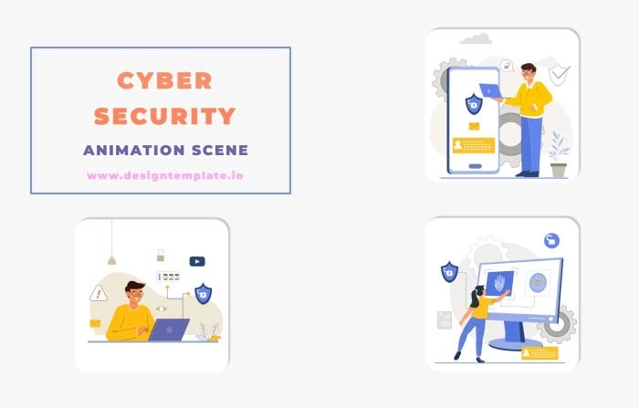 Cyber Security Animation Scene After Effects Template