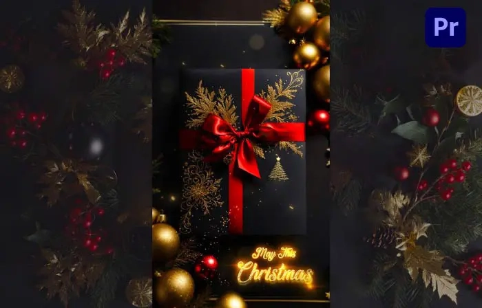 Dazzling 3D Merry Christmas Greetings Instagram Story