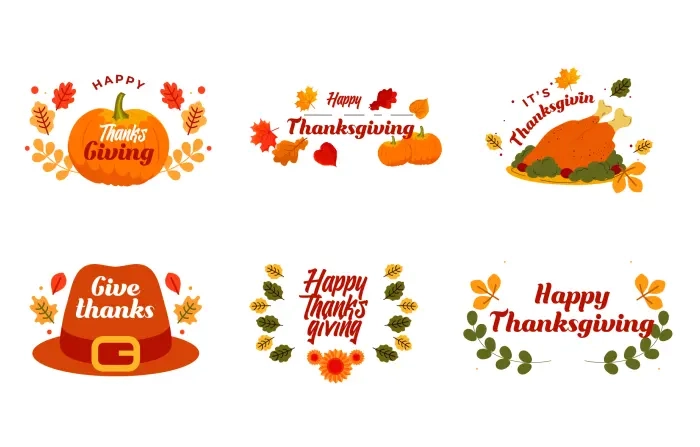 Decorative Thanksgiving Lettering Title Pack image