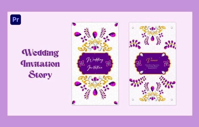Design The Unique Wedding Invitation Instagram Story Premiere Pro Template