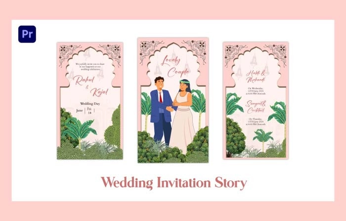 Destination Wedding Invitation Video Instagram Story Premiere Pro Template