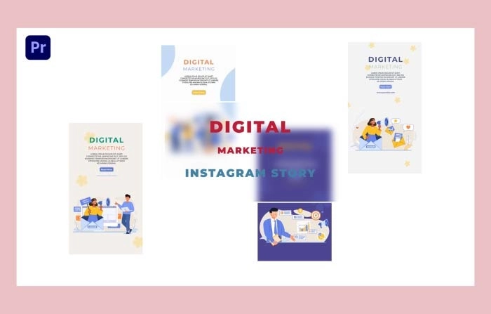 Digital Marketing Animation Instagram Story Premiere Pro Template