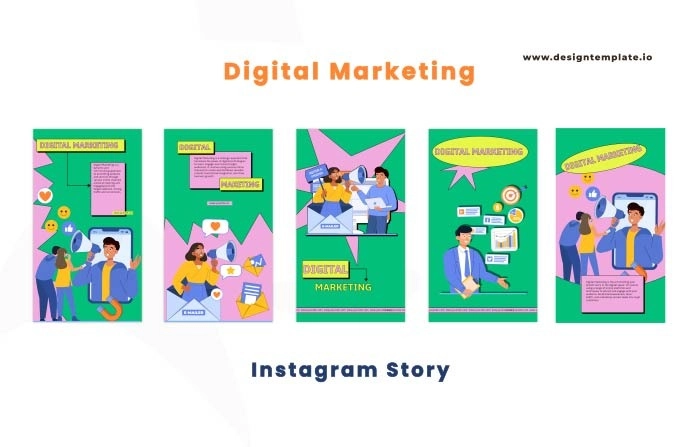 Digital Marketing Character After Effects Instagram Story