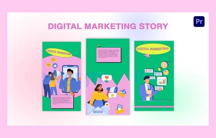 Digital Marketing Instagram Story Premiere Pro Template