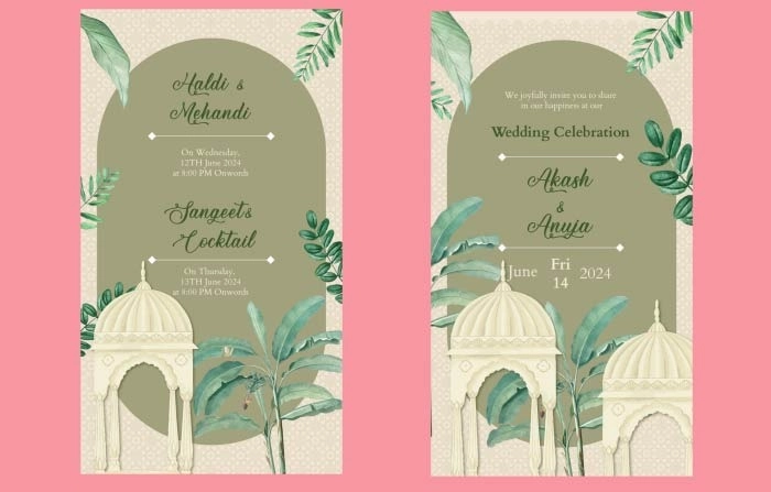 Digital Wedding And All Function Invitation Instagram Story After Effects Template