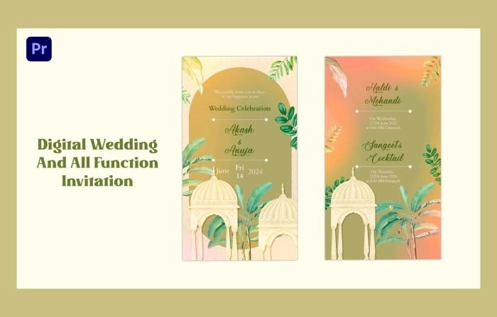 Digital Wedding And All Function Invitation Instagram Story Premiere Pro Template