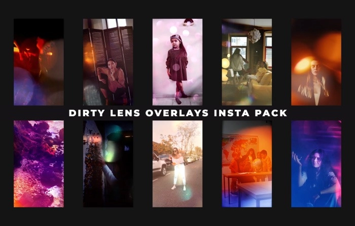 Dirty Lens Overlays Instagram Pack After Effects Template