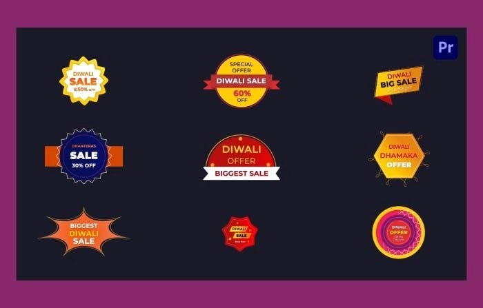 Diwali Sale Badge Premiere Pro Template