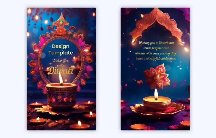 Diwali Wishes 3D Animation Instagram Story Template