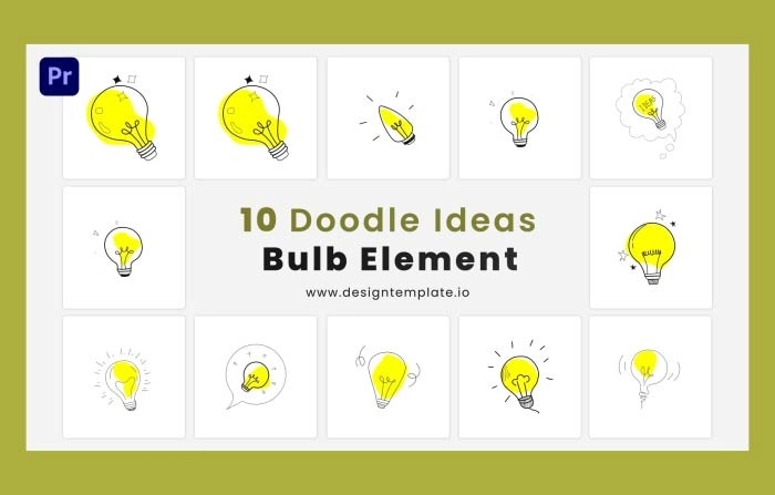 Doodle Ideas Bulb Premiere Pro Element Template