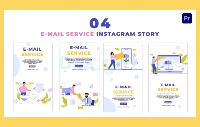 E-Mail Service Eye Catching Premium Vector Instagram Story