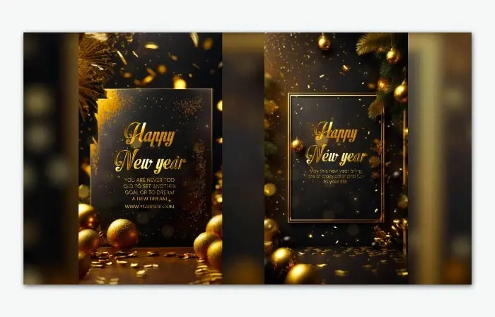 Elegant 3D New Year Greeting Instagram Story