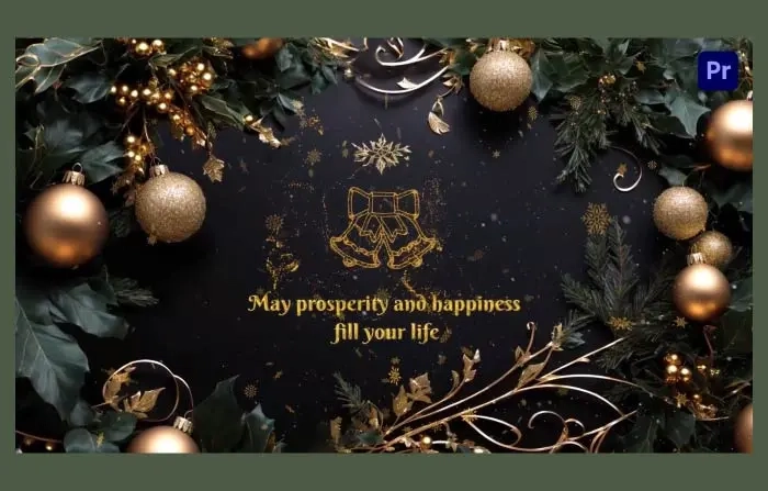 Elegant Merry Christmas Invitation 3D Slideshow