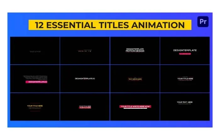 Essential Animation Titles Pack