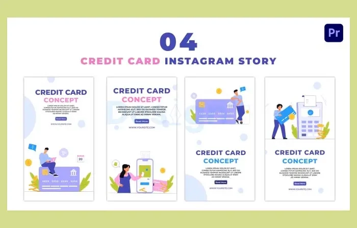 Eye Catching Credit Card Using Character Instagram Story