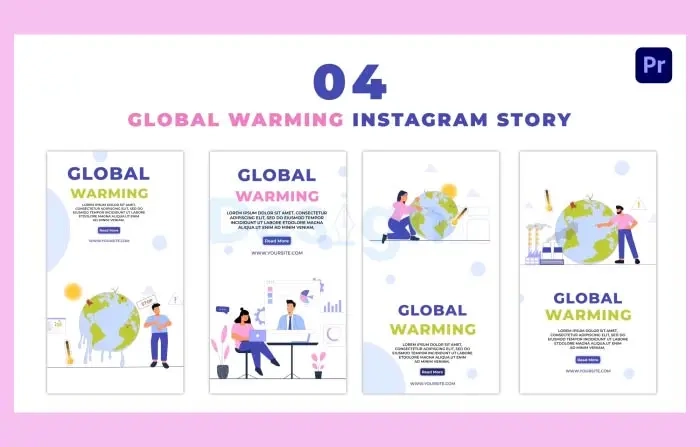 Eye Catching Global Warming Premium Vector Instagram Story