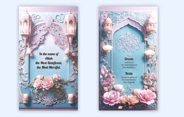 Eye Catching Luxurious 3D Muslim Invitation Instagram Story