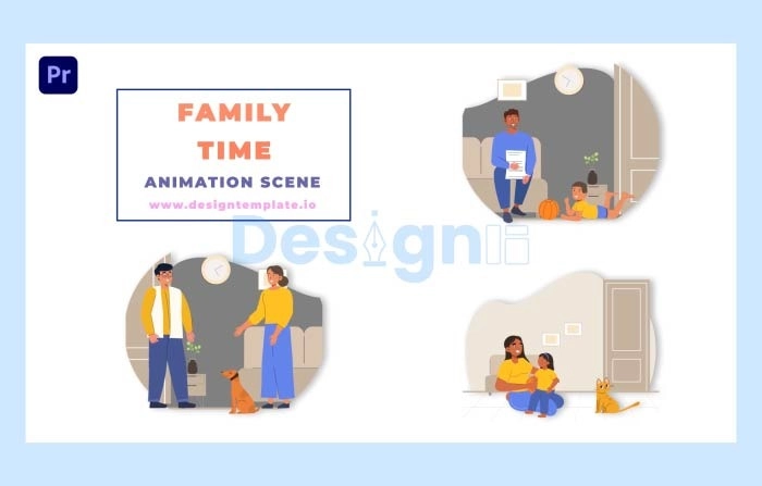 Family Time Animation Scene Premiere Pro
