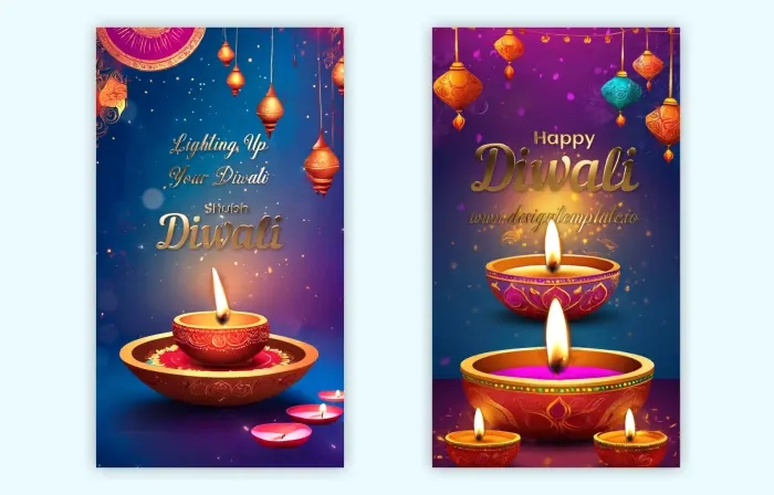 Festival of Lights Diwali Wishes 3D E-Card Instagram Story