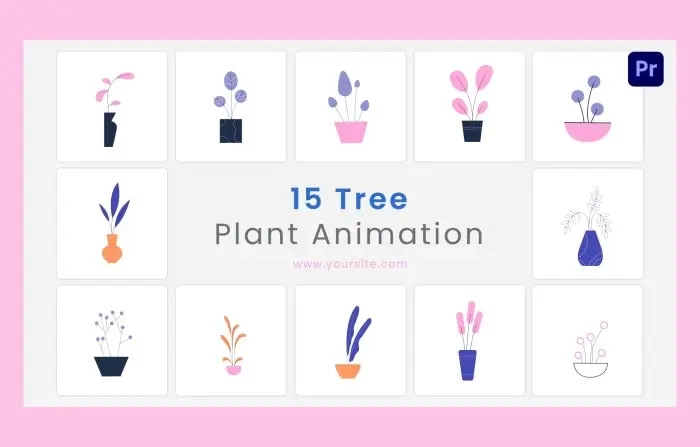 Flat Tree Plant Animation