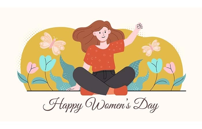 Flat Vector Illustration Of Women's Day image