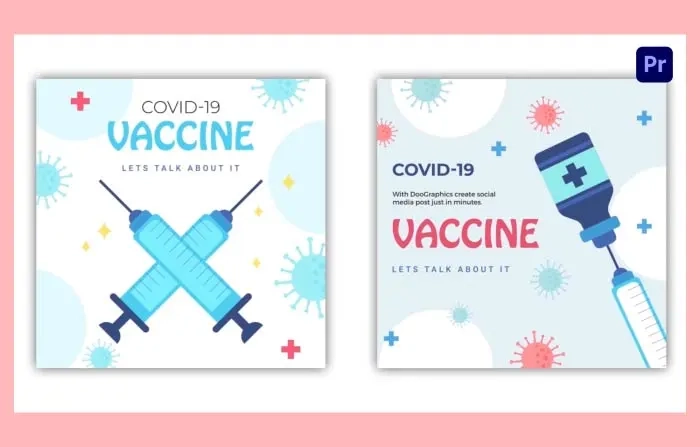 Flat Vector Vaccine Instagram Post