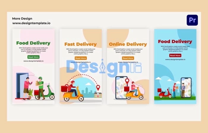 Food Delivery Instagram Story Premiere Pro Template