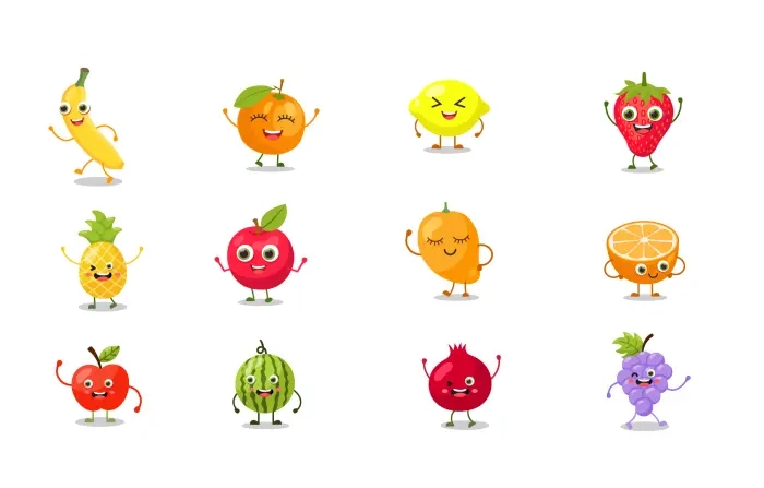 Fruit Cartoon Elements