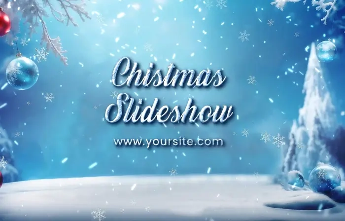 Frozen Themed 3D Christmas Celebration Invitation Card Slideshow