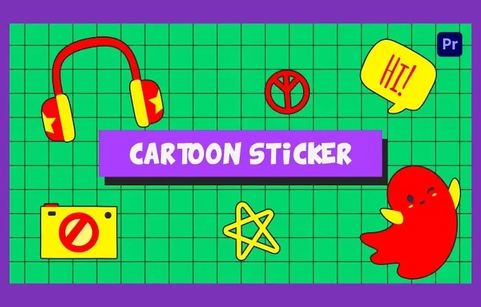 Funky Cartoon Stickers Slideshow