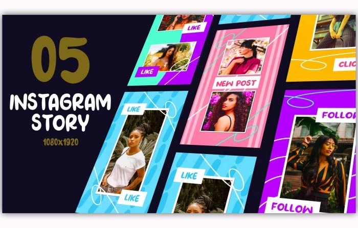 Funky Instagram Frame After Effects Template