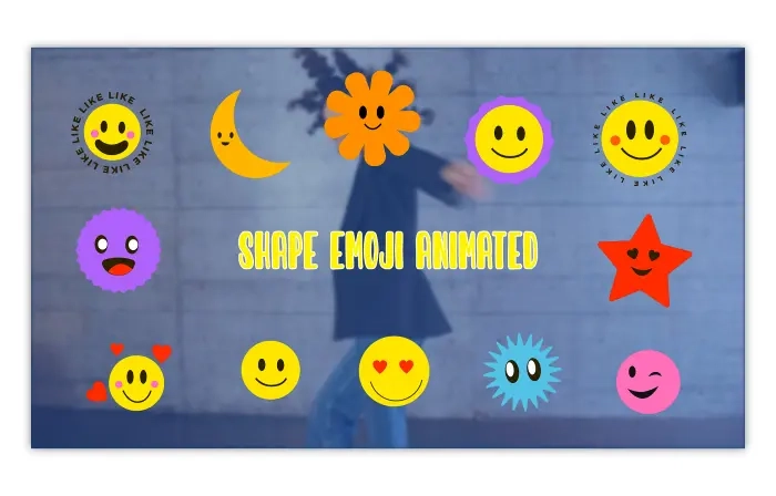 Funny Emoji Elements Animation Scene