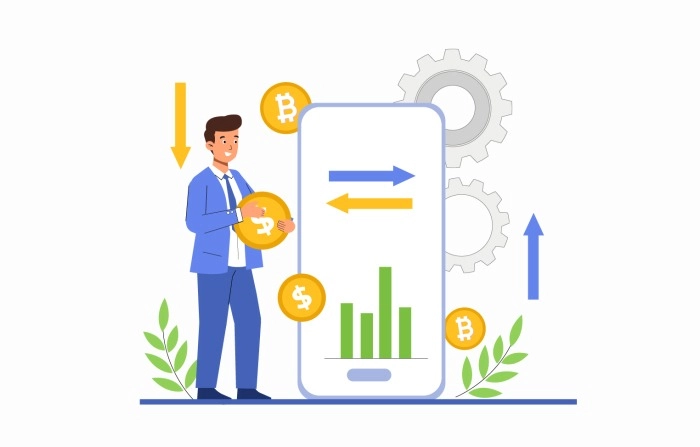 Get Creative And Eye Catching Cryptocurrency Illustration image