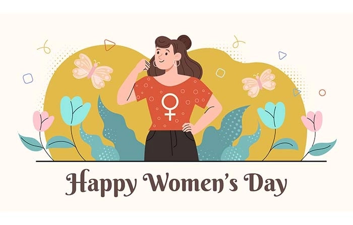 Get Creative And Eye Catching Womens Day Character Illustration image