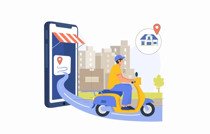 Get The Creative 2D Food Delivery Service image