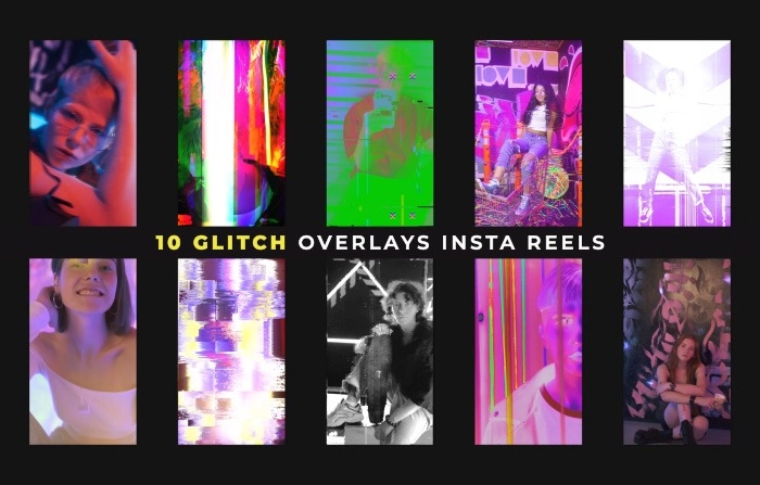 Glitch Overlays Instagram Reels After Effects Template