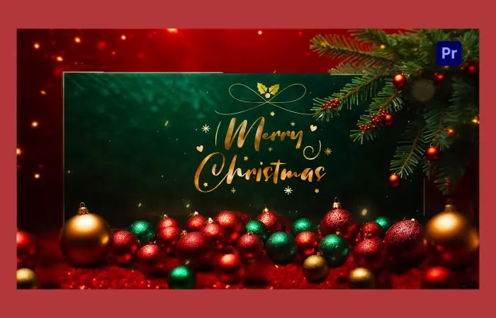 Glittery 3D Christmas Joyous Greetings Slideshow