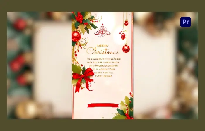 Golden 3D Christmas Party Invitation Card Instagram Story