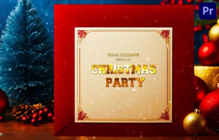 Gorgeous 3D Christmas Party Invitation Slideshow Template