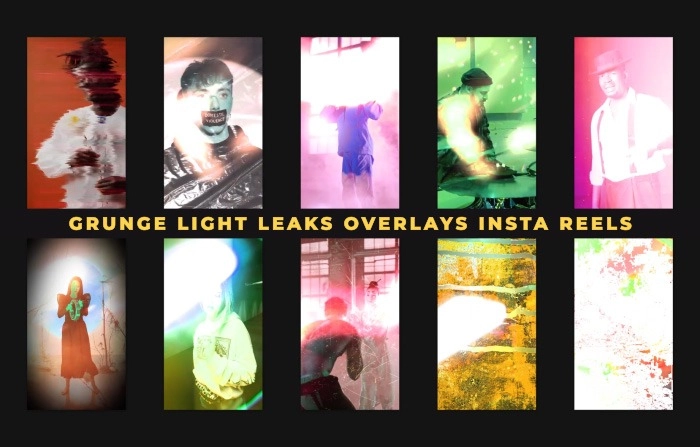Grunge Light Leaks Overlays Instagram Reels After Effects Template