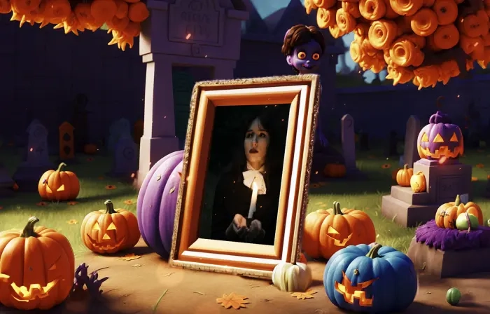 Halloween Party 3D Frame Intro Template