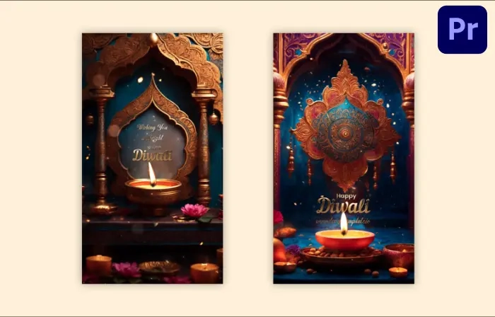 Happy Diwali 3D Design Greeting Card Instagram Story