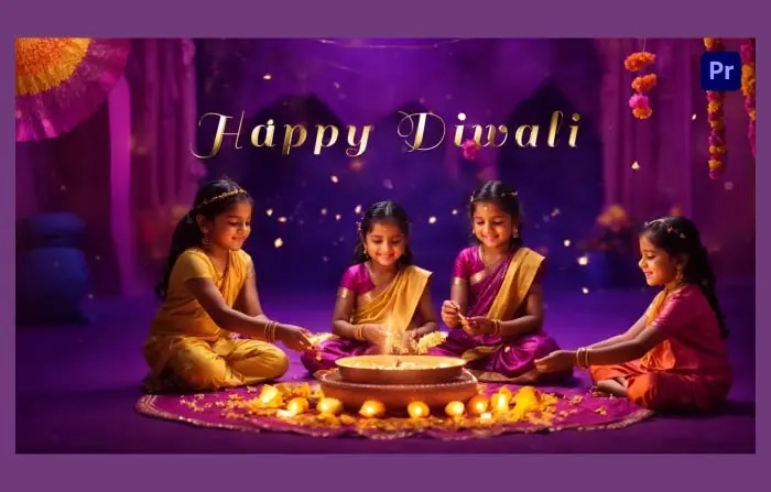 Happy Diwali 3D Fireworks Greetings Slideshow