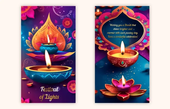 Happy Diwali 3D Greeting Card Instagram Story