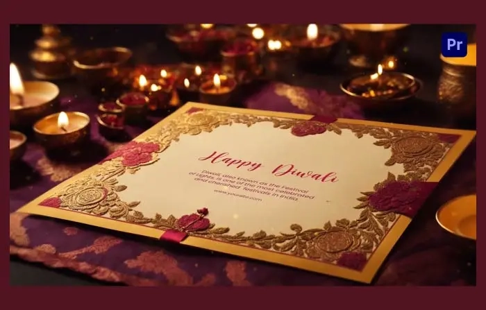 Happy Diwali 3D Greeting Card Slideshow Template